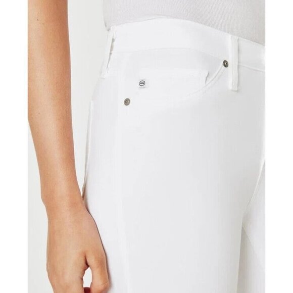 AG Adriano Goldschmied Women's Size US28 White Prima Crop Cigarette Leg Jeans - Picture 4 of 13